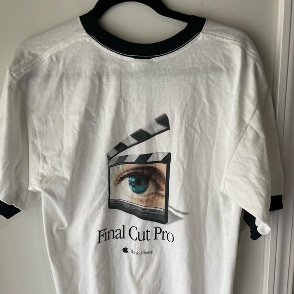 Vintage Apple Computer - Think Different Final Cut Pro T-Shirt Large - Picture 2 of 7